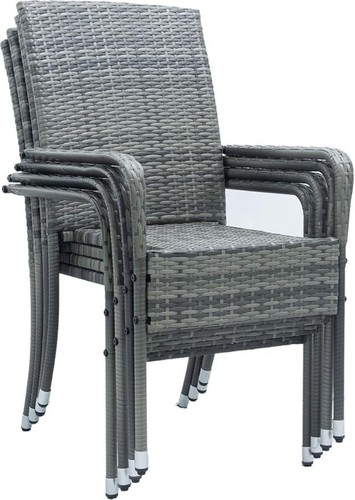 Juskys yoro 4er set - set, polyrattan