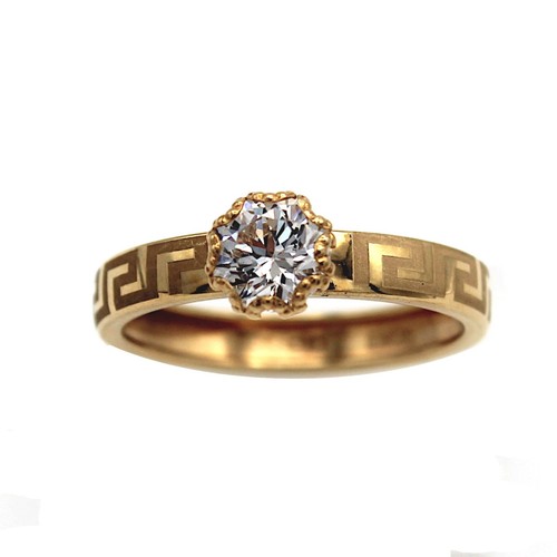 Solitär ring gold 18k 750 - ring,