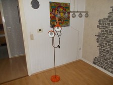 70er Jahre Stehlampe in Orange