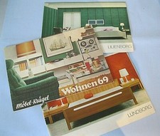 Alter Katalog Möbel-Krügel Wohnen 69 + Prospekt / Preisliste Lilienborg Lundborg