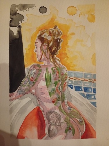 Aquarell gemälde akt - gemälde,