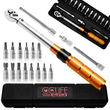 Drehmomentschlüssel 1/4" 1-25 Nm Drehmomentschüssel Set für Fahrrad & Motorrad