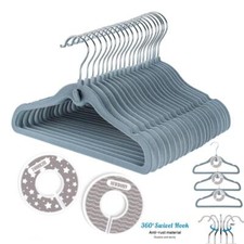 Kinder Kleiderbügel Samt 20-100 Baby bügel Anti-Rutsch Platzsparend Hemdenbügel