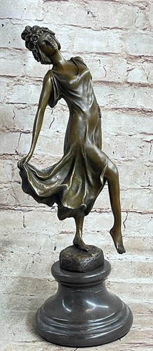 Messingskulptur figur lady - messingskulptur,