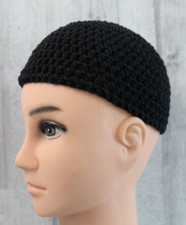 Herren Mütze Mütze im DJ Ötzi Styl, gehäkelte Mütze, Kippa, ohrfrei, Handarbeit