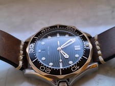 Automatik Custom Diver 300 Hand Made (Vintage Leder + Kautschukarmband Saphir)