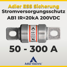 Adler AB1 ESS Sicherung IR=20kA 200V DC Level Mount 22x29mm M6