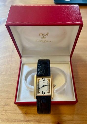 Cartier tank vermeil trinity - vermeil,