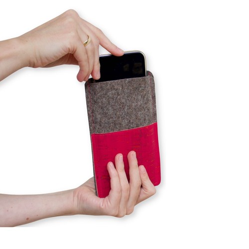 Handytasche aus filz und - aus,