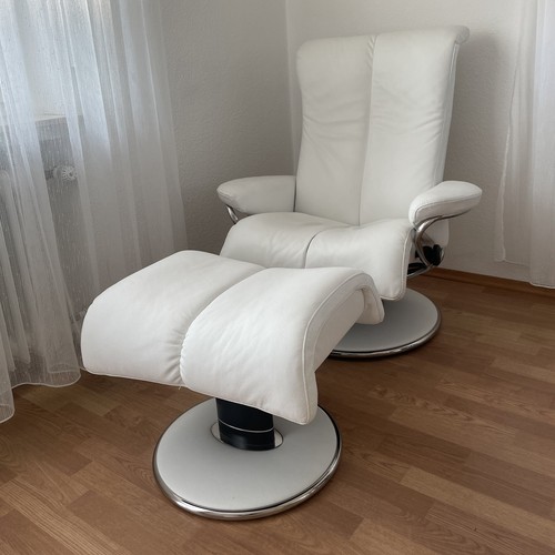 Stressless blues weiß leder - m,