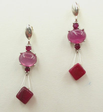 Rubin, Granat - Ohrringe