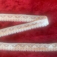alte Plauener Spitze,100x1,5cm, Weiß Bw  Puppenkleidung Brocante DIY