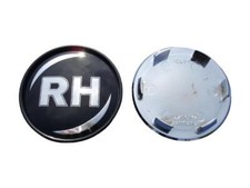 ✅ 4 RH Nabenkappen 45652 Schwarz + Chrom Schrift 65mm AE/AO/ZW1/2/3/P10/RAK/NAJ