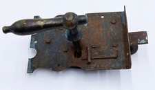 Kastenschloss antik original gerostet Türschloss Klinke historisch Riegel