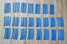 Über 100 Original Lego Eisenbahn-Schienen blau "Vintage"