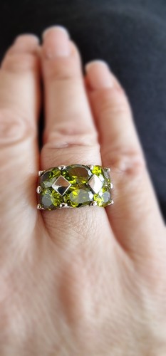 Silberring mit grünen - silberring,