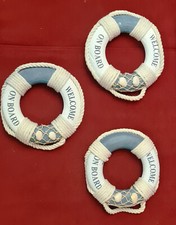 Maritime Deko Rettungsring "WELCOME ON BOARD" 21cm Schiff Boot Meer Strand