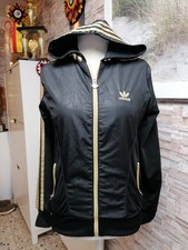 Adidas Trainingsanzug Damen Mädchen Schwarz mit Gold Gr. 176