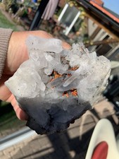 Edelstein Bergkristall/Quarz Galenit +Pyrit 420g