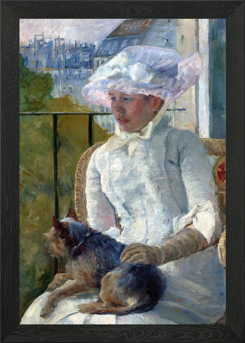 Junges mädchen fenster - junges, am