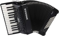 HOHNER Akkordeon, Bravo II 48, schwarz, silent key A16522, mit Gig Bag