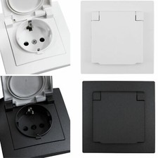 UP Schutzkontakt Steckdosen IP44 Feuchtraum mit Deckel von Flair Unterputz Dose