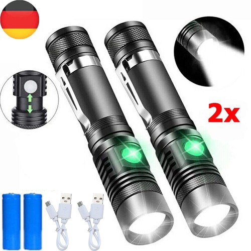 Taschenlampe led aufladbar - 2x,