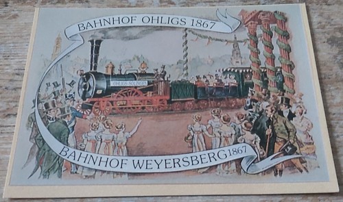 Ansichtskarte bahnhof ohligs - ansichtskarte,