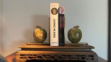 Buchstützen messing mit