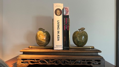 Buchstützen messing mit