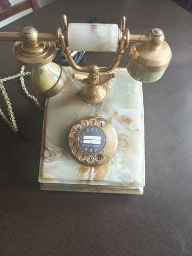 Vintage telefon aus messing - vintage,