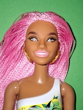 ?MATTEL BARBIE extra kopf puppe rosa zöpfe ohrringe ooak?