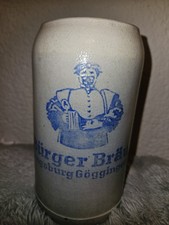 1L Brauerei-Bierkrug Bürger Bräu Augsburg Göggingen