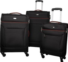 Travel Pal Reise Weich Gepäck Koffer Trolley 3er- Set TORONTO Schwarz