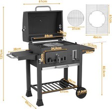 Xxl holzkohlegrill smoker bbq - holzkohlegrill,
