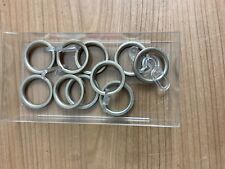 10 Gardinenringe Vorhangringe Metall silberfarben, Ø innen 2,7 cm