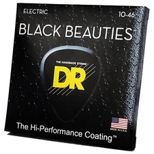 Saiten E-Gitarre DR Strings Black Beauties BKE-10 Medium Gitarrensaiten E- Gitar