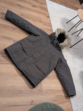 Carhartt WIP Anchorage Winterjacke Parka, Gr. XXL, mit Fellkapuze, olivgrün, NEU