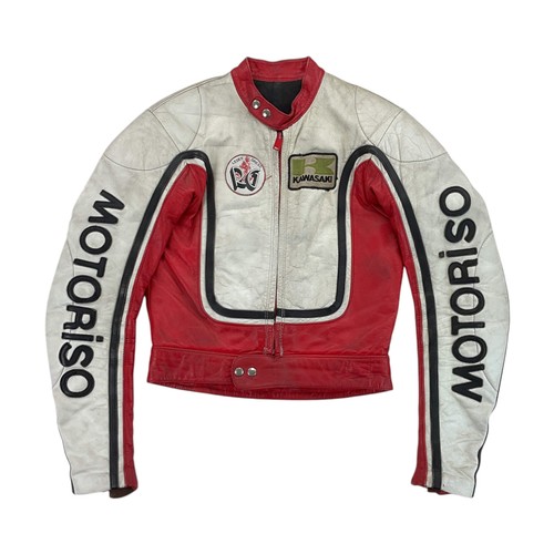 Kawasaki 90s leder jacke - leder,