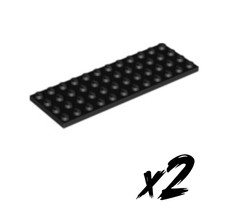 2x LEGO 3029 • 4x12 Plate • Platte • schwarz • Black
