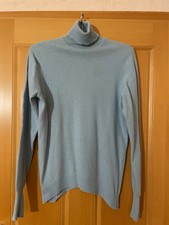 Peter Scott Rollkragen Pullover 100%Schurwolle Gr.40/42 hellblau