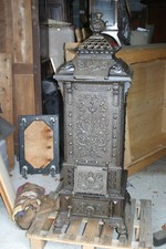 Gussofen Kanonenofen Kamin Historismus Gründerzeit Ofen  Gienanth Bergbau