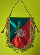 Großer Wand-Wimpel FRANZ.FREMDENLEGION gestickt mit Fransen und Bordeln in FARBE