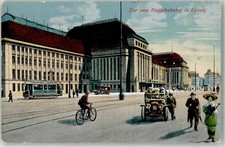 10656151 - 7000 Leipzig Neuer Hauptbahnhof Strassenbahn Oldtimer Fahrrad