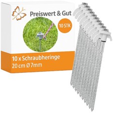 10x Schraubheringe 20 cm mit