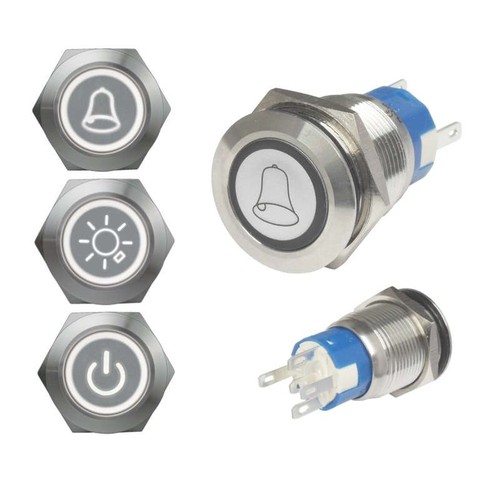 19mm edelstahl taster - 22/19mm, edelstahl-taster