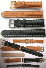 ECHT STRAUSS Echtes Straußenlederarmband Farben Breitenwahl 18, 20, 22, 24 mm