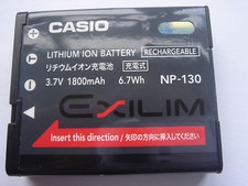 Original Batterie CASIO NP-130 Exilim EX-ZR1200 EX-ZR1500 ZR100 ZR850 ZR500