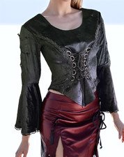 SamtBluse  Miederbluse Gothic