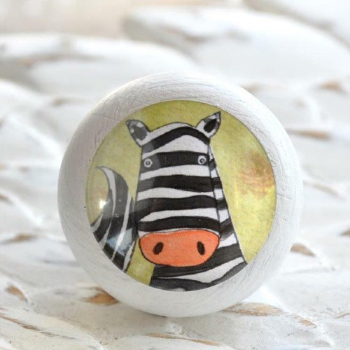 Möbelknauf zebra aus - möbelknauf,